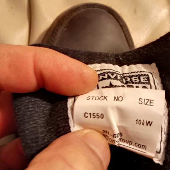 Converse All Star Steel Toe High tops C1550, black 10 1/2 wide main image 4